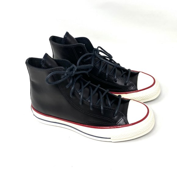 Converse Women's Size 170093C CHUCK 70 Premium Leather Black High Top Sneakers - Picture 2 of 8